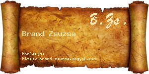 Brand Zsuzsa névjegykártya